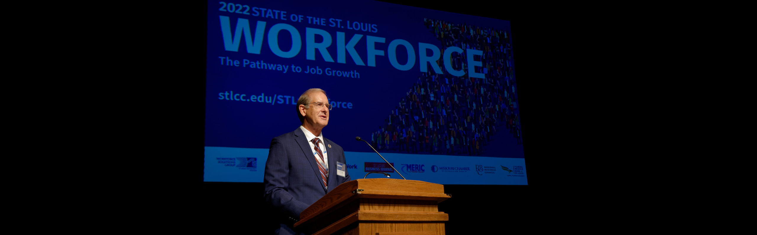 Dr. Jeff Pittman speaking at the 2022 State of the St. Louis Workforce event